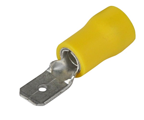 FLACHSTECKER GELB 6,3mm