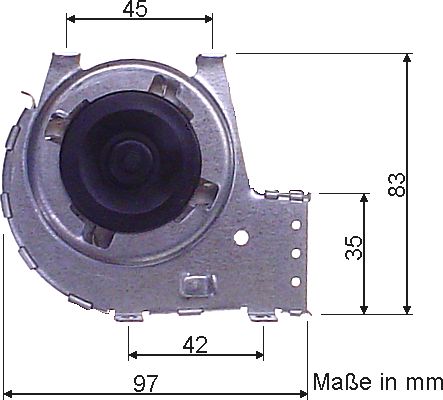 Querstromlüfter universal, 480x60 mm, Motor links, 32W, 230V 50