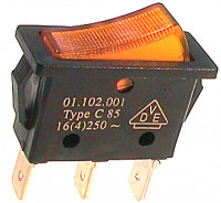 WIPPSCHALTER SCHWARZ/GELBLICHT WIPPSCHALTER SCHWARZ/GELBLICHT