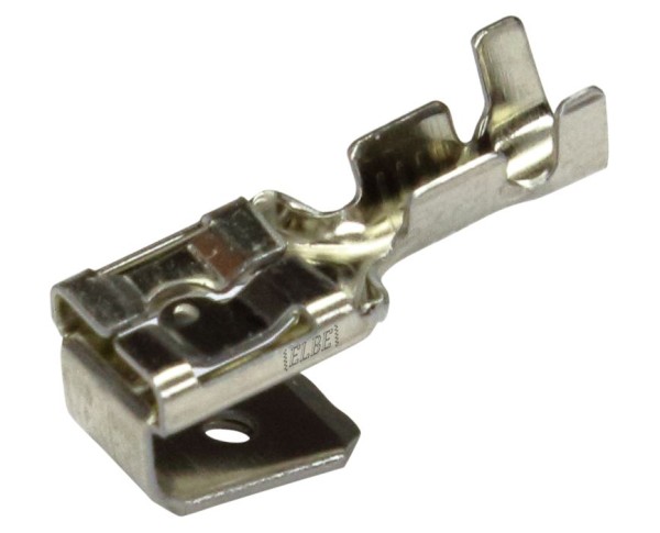 FLACHSTECKER-DOPPELBUCHSE STAHL